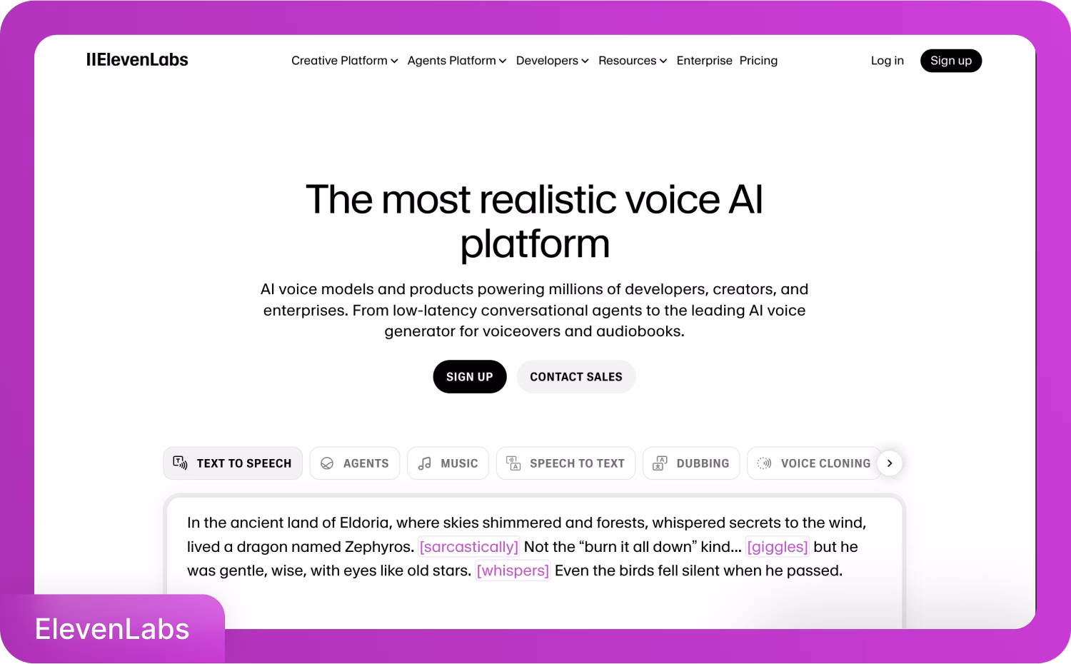 ElevenLabs platforma realistiškam balso dirbtiniam intelektui ir teksto pavertimui kalba „YouTube