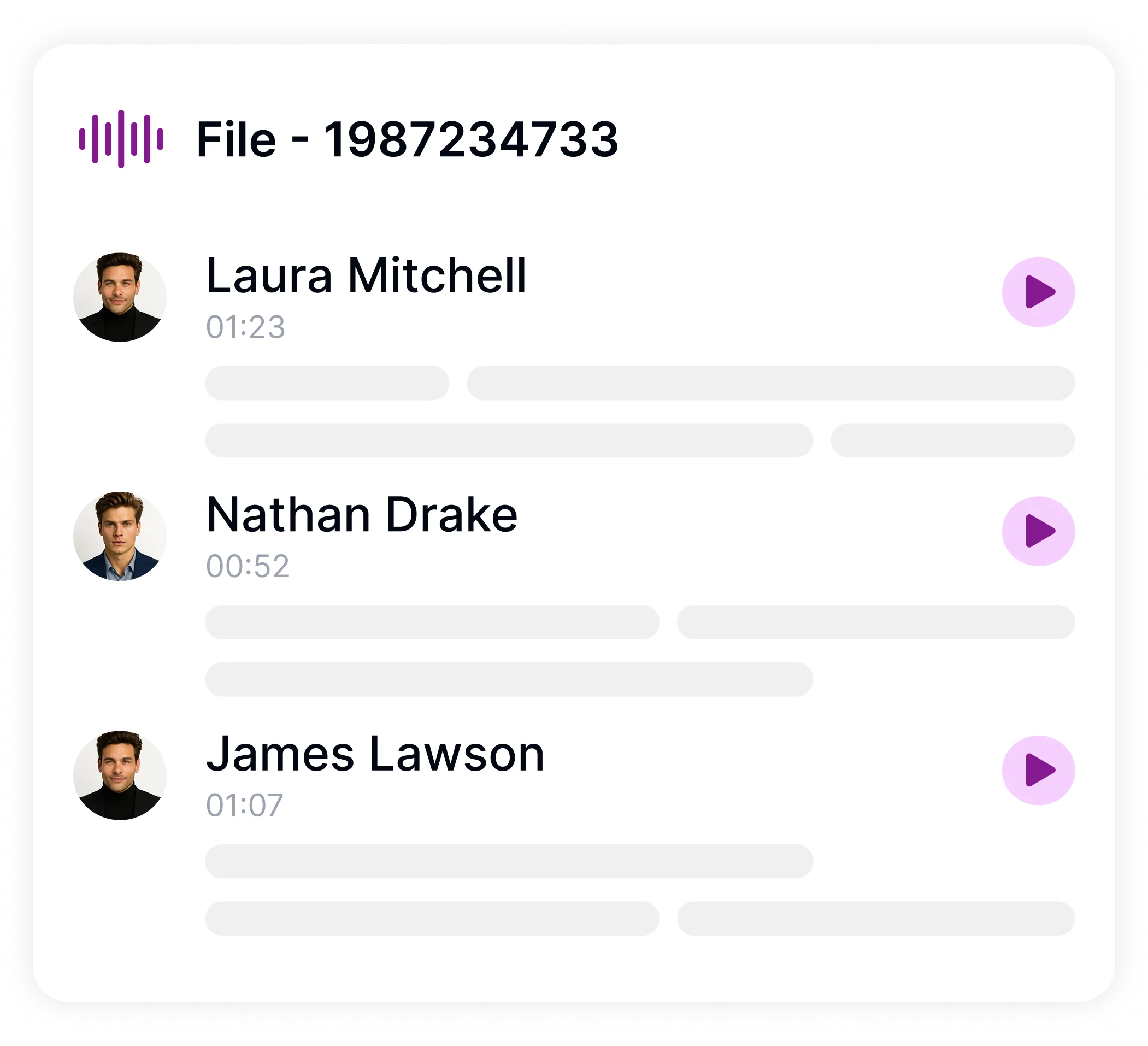 Fügen Sie Text für jeden Lautsprecher ein, um Audio mit mehreren Lautsprechern zu erstellen.