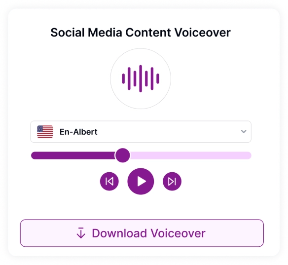 Image depicting Speaktor's voiceover download feature, highlighting ease of access and file format options.