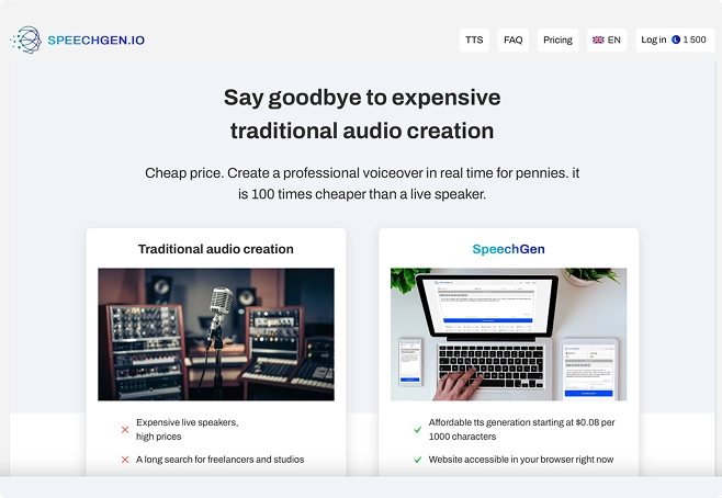 Image depicting an in-depth review of SpeechGen, highlighting its key features and performance.